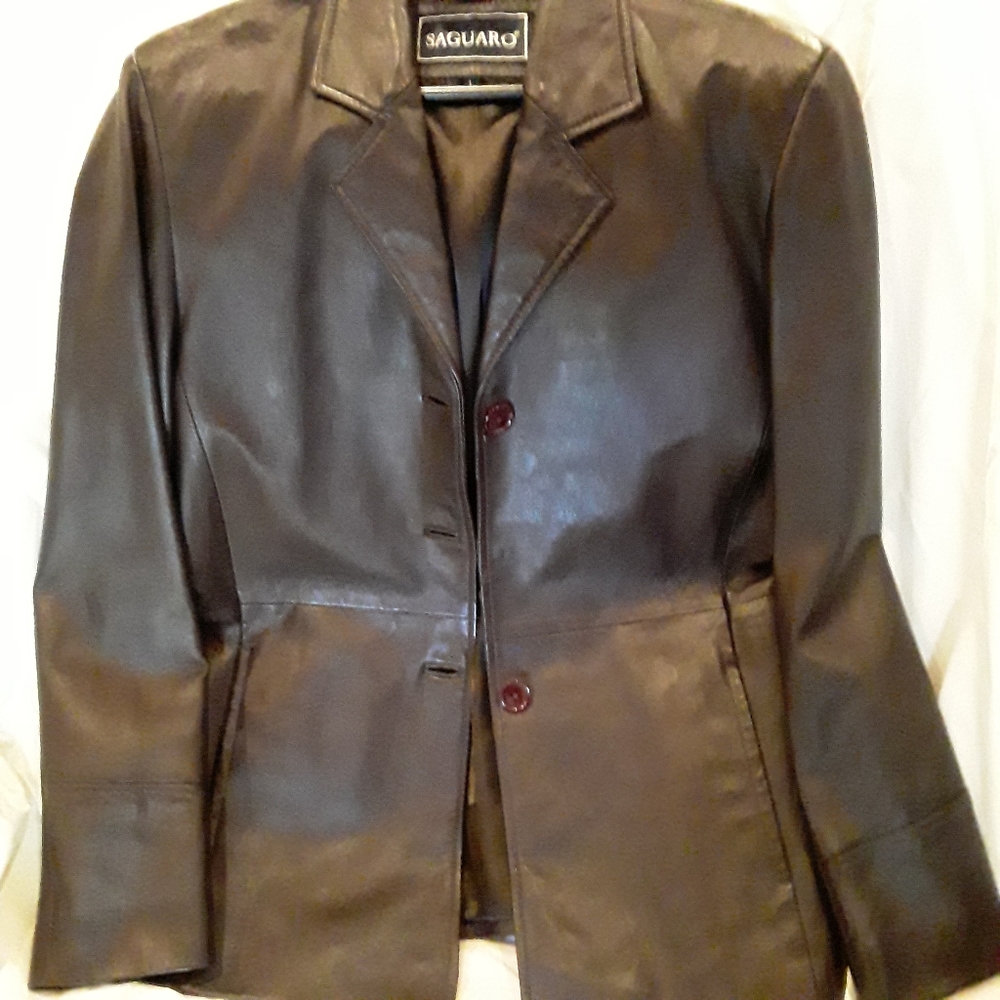 Soft leather coat sz lg